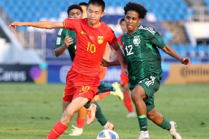 中国队U17男足国家队0：3不敌沙特