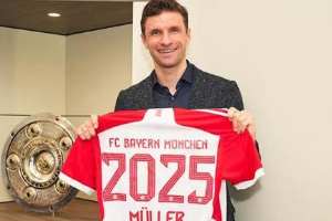 传奇老将托马斯-穆勒续约德甲豪门拜仁慕尼黑至2025年