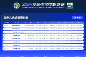 中超第8轮裁判选派 马宁担任镇江VS国安VAR裁判