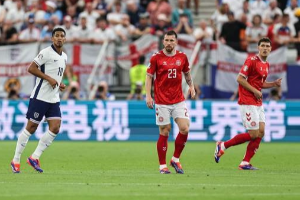 欧洲杯小组赛C组 英格兰1-1战平丹麦